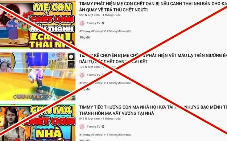 Yêu cầu YouTube gỡ kênh Timmy TV có nội dung nguy hại cho trẻ em
