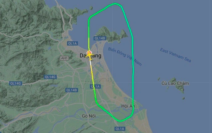 Sự cố động cơ, máy bay Vietnam Airlines phải hạ cánh khẩn tại Đà Nẵng