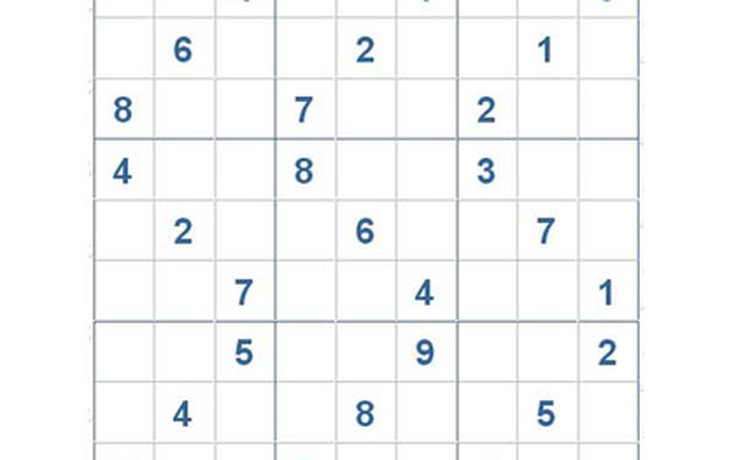 Mời các bạn thử sức với ô số Sudoku 2908 mức độ Khó