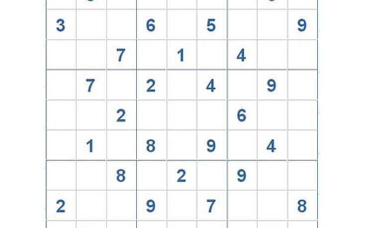 Mời các bạn thử sức với ô số Sudoku 2913 mức độ Khó