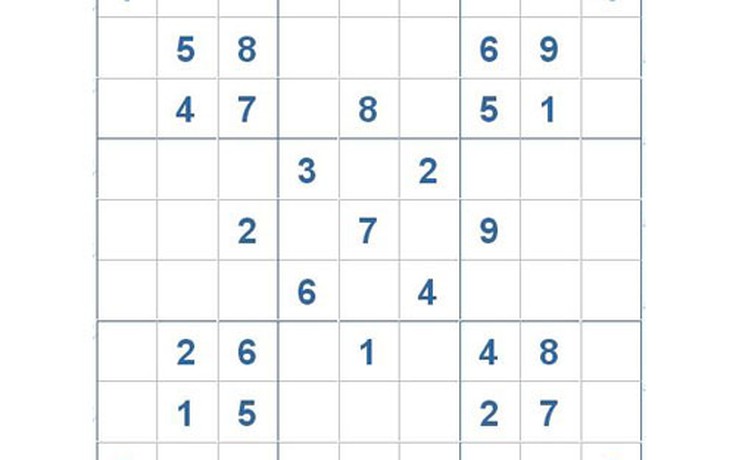 Mời các bạn thử sức với ô số Sudoku 2945 mức độ Khó