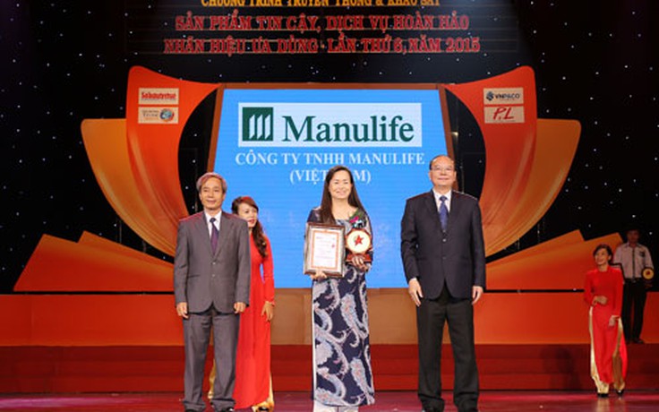 Sản phẩm “Manulife – Gia Đình Tôi Yêu” được trao tặng Huy chương Vàng “Sản phẩm tin cậy 2015”