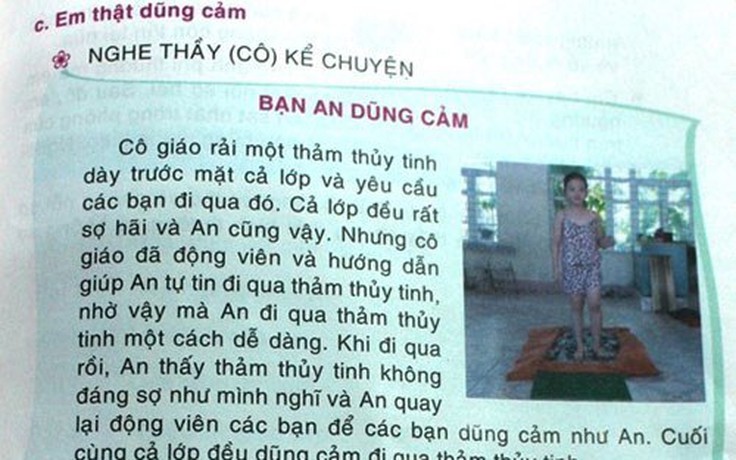 Bộ Giáo dục yêu cầu xử lý nội dung của sách dạy HS lớp 1 đi trên thủy tinh