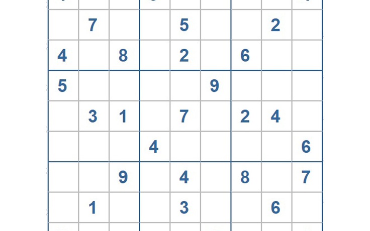 Mời các bạn thử sức với ô số Sudoku 3202 mức độ Khó