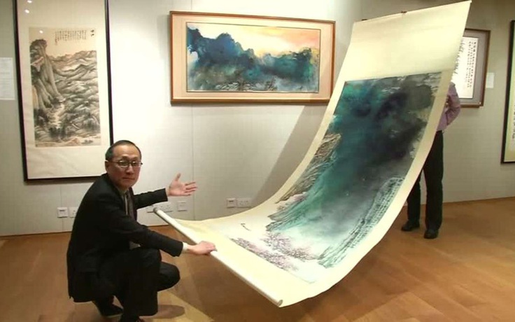 Đấu giá tranh của họa sĩ đương đại Trung Quốc Trương Đại Thiên