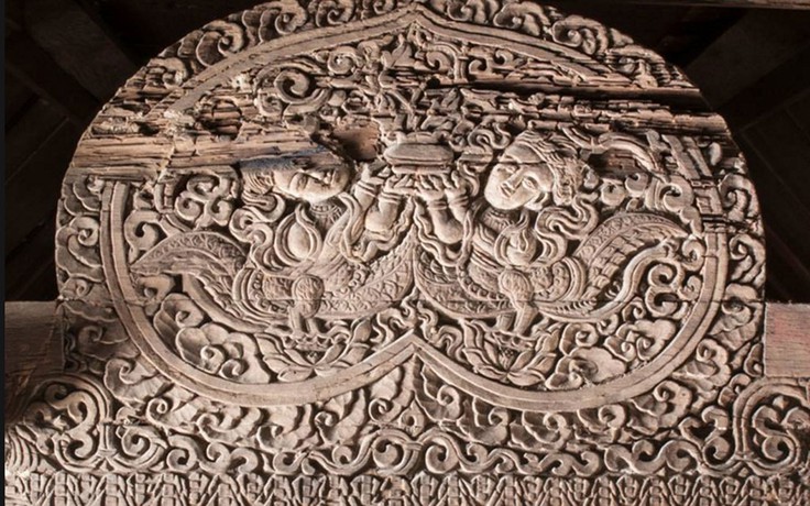Mảng chạm quý di tích quốc gia chùa Thái Lạc 'kêu cứu'
