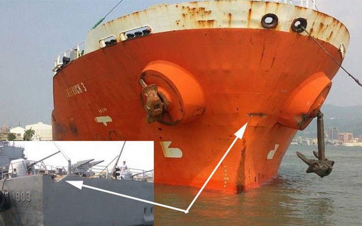 Không có thương vong trong vụ tàu dầu Việt Nam va chạm tàu khu trục Đài Loan