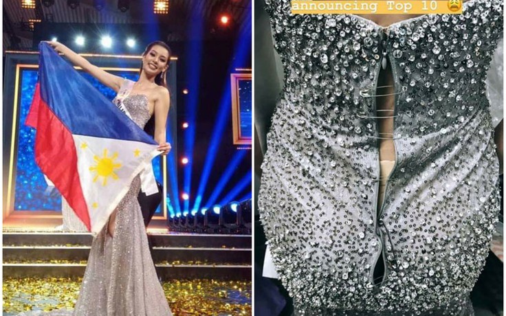 Người đẹp Philippines bị phá hỏng váy trong chung kết ‘Hoa hậu Siêu quốc gia 2018’