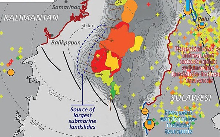 Nguy cơ xảy ra sóng thần ở Indonesia do lở đất dưới biển