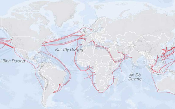 Các Big Tech và cuộc chiến cáp quang dưới lòng đại dương