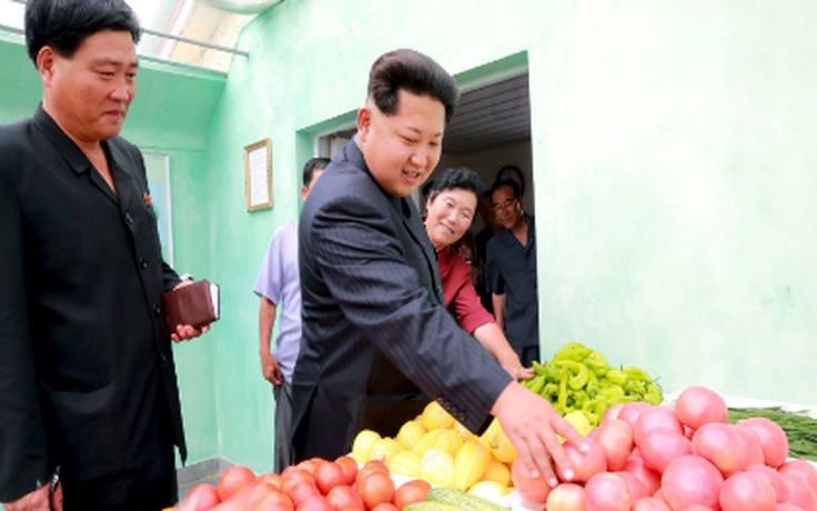 Thăm vườn rau sạch đặc biệt của ông Kim Jong-un