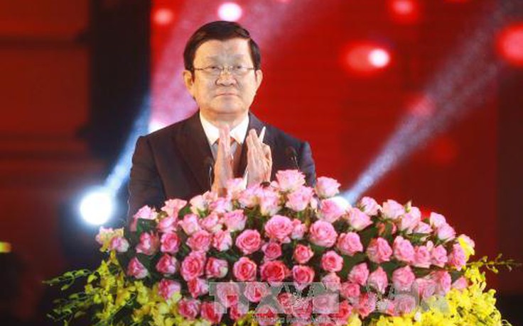Chủ tịch nước Trương Tấn Sang dự chương trình 'Xuân quê hương' 2016