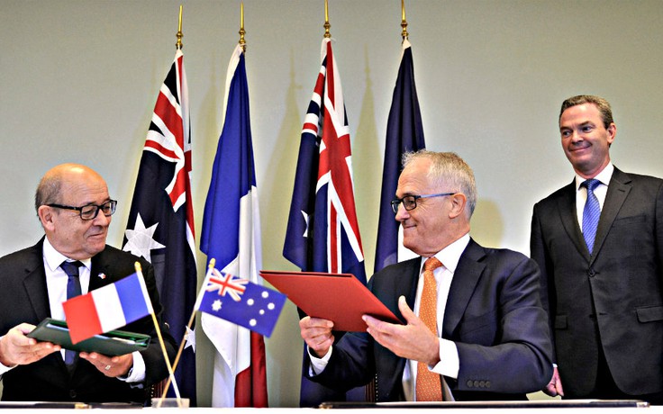 Úc, Pháp chính thức ký hợp đồng đóng 12 tàu ngầm điện - diesel