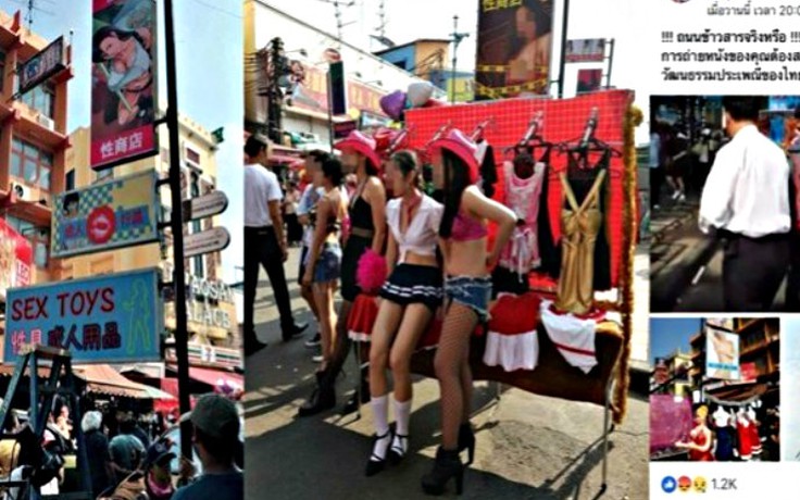 Quay phim kích dục giữa khu phố Tây ở Bangkok