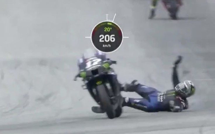 Tay đua MotoGP nhảy khỏi xe ở tốc độ 225 km/giờ vì hỏng phanh