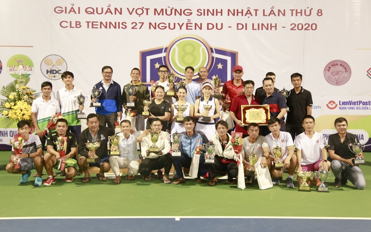 Kết thúc thành công giải quần vợt mừng sinh nhật CLB Tennis 27 Nguyễn Du - Di Linh