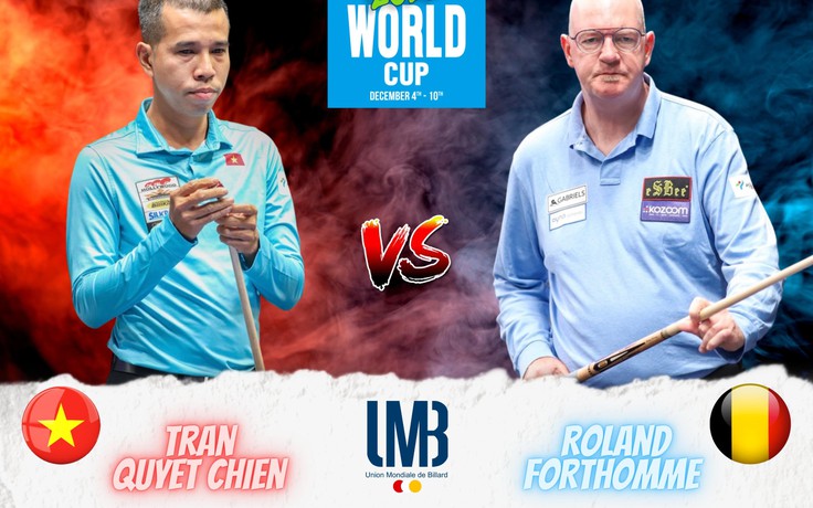 Billiards World Cup: Trần Quyết Chiến tiếp tục có chiến thắng