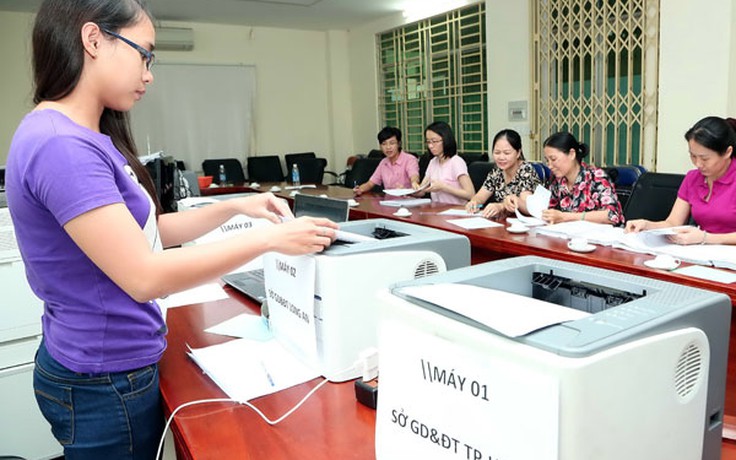 Trắng đêm in giấy chứng nhận kết quả thi