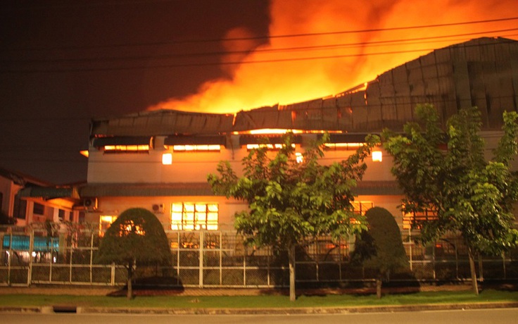 Cháy lớn trong Khu công nghiệp ở Biên Hòa