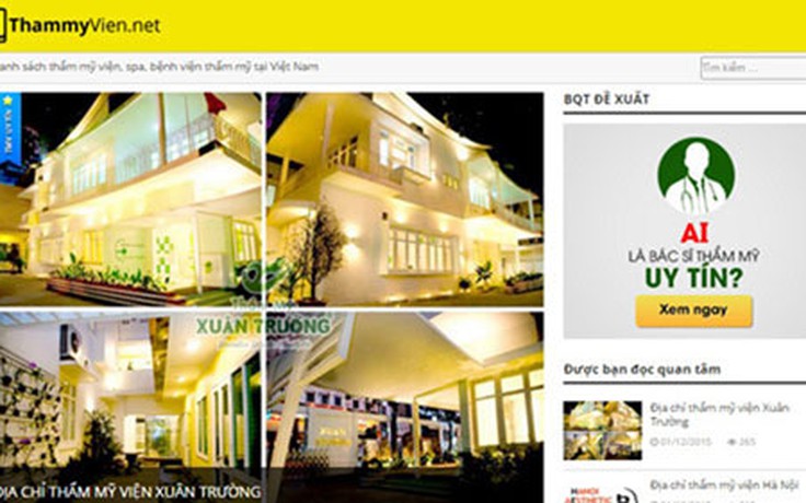 Ra mắt trang danh bạ uy tín cho ngành thẩm mỹ