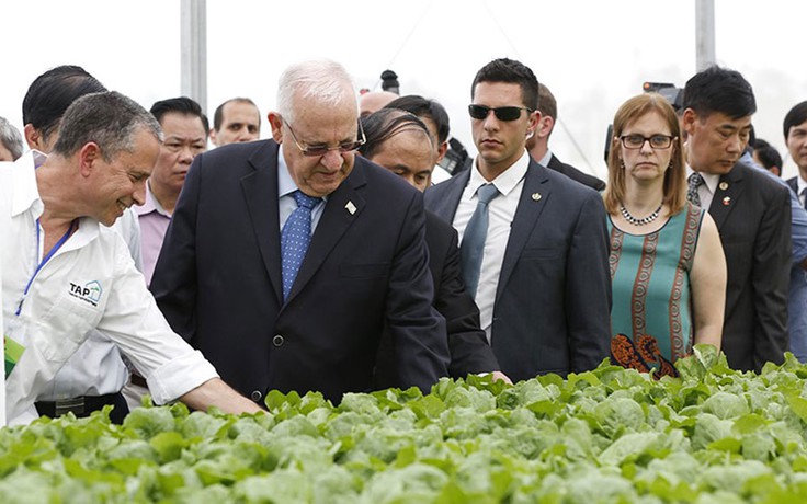 Tổng thống Israel và phu nhân thăm nông trường VinEco Tam Đảo