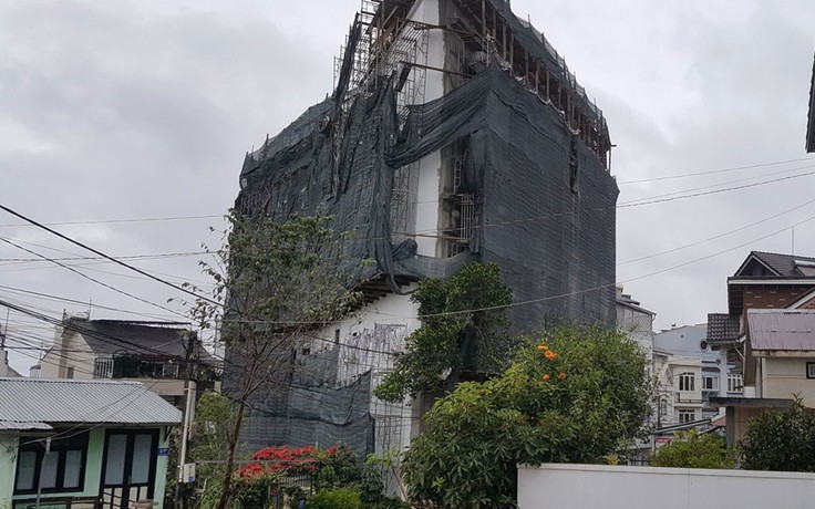 Công trình khách sạn sai phép 2 tầng tại trung tâm Đà Lạt