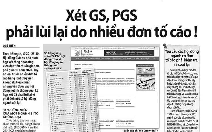 Lùi xét giáo sư, phó giáo sư: Đáng mừng hơn đáng lo!