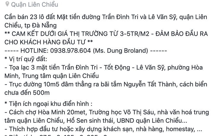 Vụ chia lô trái phép: Phạt nhân viên BroLand Đà Nẵng 10 triệu đồng