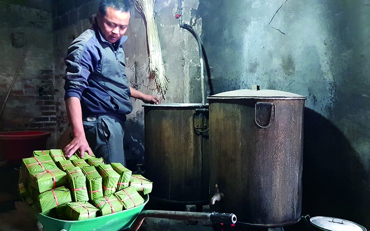 Làng bánh chưng hàng trăm tuổi ở Thái Bình