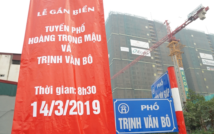 Hà Nội chính thức gắn biển phố mang tên nhà tư sản Trịnh Văn Bô
