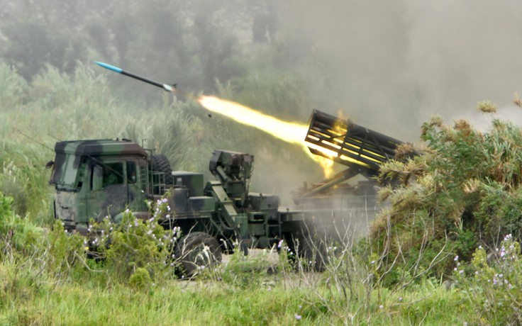 Hệ thống tên lửa tự chế của Đài Loan phát nổ giữa tập trận