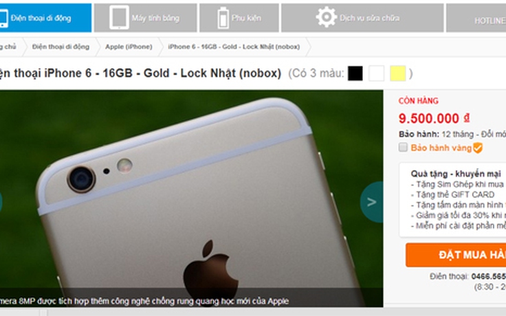 iPhone 6 giá dưới 10 triệu đồng xuất hiện ồ ạt tại Việt Nam
