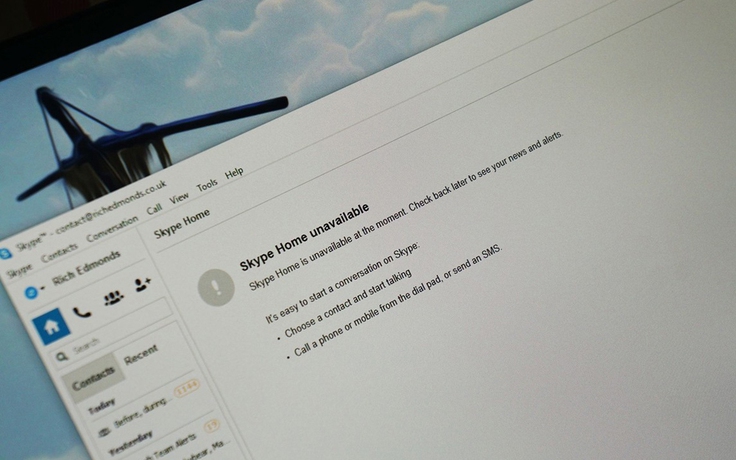 Skype đang gặp sự cố trên phạm vi toàn cầu