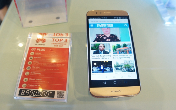 Huawei ra mắt G7 Plus với công nghệ bảo mật vân tay
