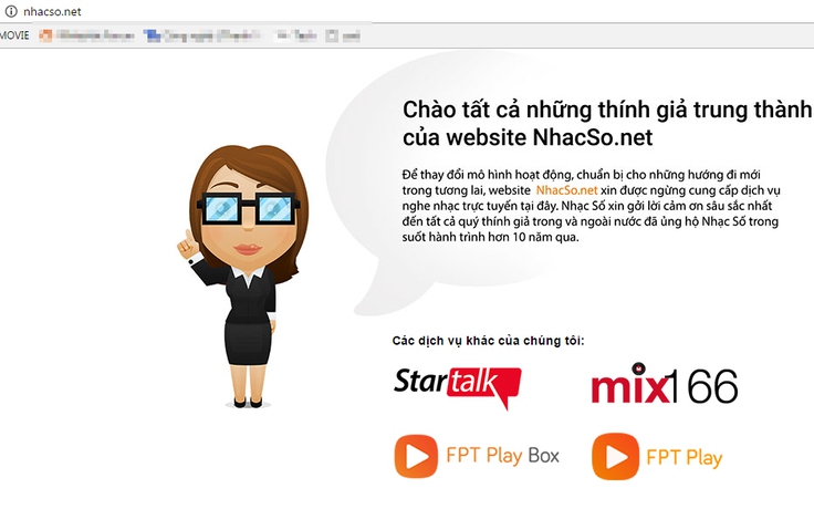 Dịch vụ nhạc trực tuyến nhacso.net chính thức đóng cửa