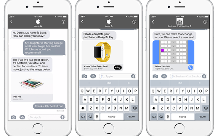 Apple đưa dịch vụ khách hàng và mua sắm vào iMessage