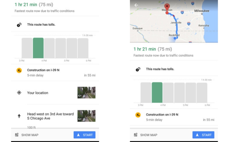 Google Maps thêm tính năng cảnh báo giờ kẹt xe