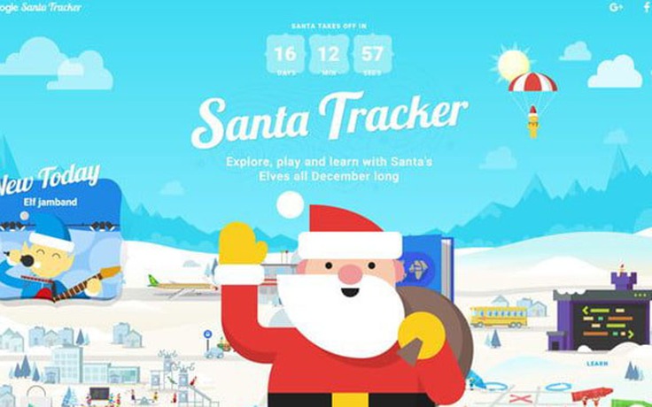 Google cập nhật ứng dụng Santa Tracker cho mùa Giáng sinh 2017