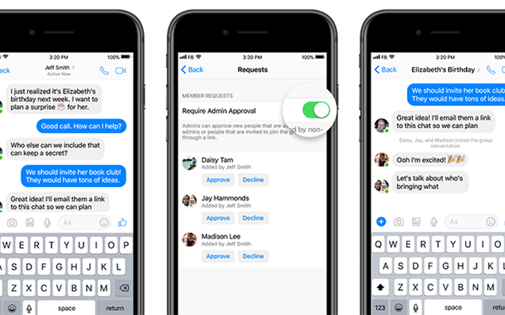 Facebook muốn giúp kiểm soát các nhóm Messenger tốt hơn