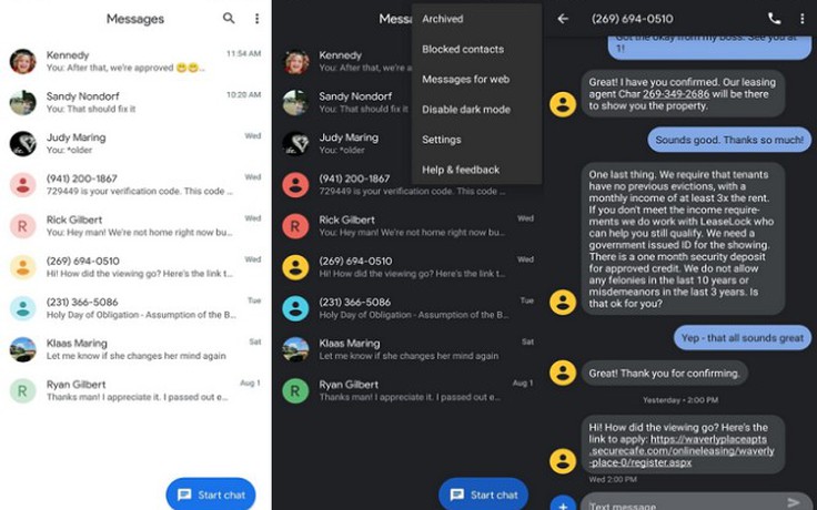 Google xóa tính năng Dark Mode khỏi Android Messages