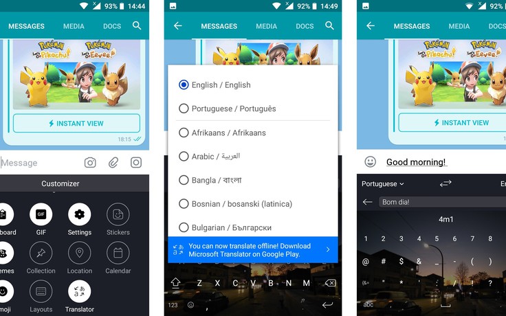 Bàn phím SwiftKey cho Android bổ sung tính năng dịch văn bản