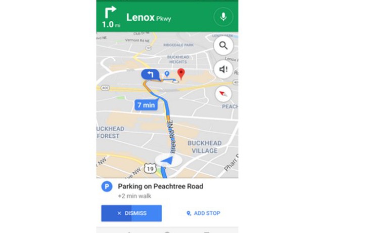 Google Maps cung cấp các đề xuất điểm đậu xe mới