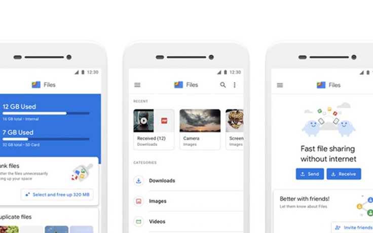 Google đổi tên và thiết kế lại ứng dụng Files Go