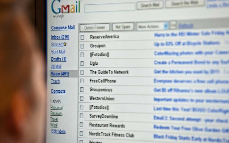 Gmail chặn thêm 100 triệu thư rác mỗi ngày nhờ trí tuệ nhân tạo