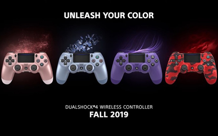 Bộ điều khiển DualShock trên PS4 có thêm 4 màu mới