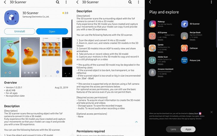 Samsung phát hành ứng dụng 3D Scanner cho Galaxy Note 10+