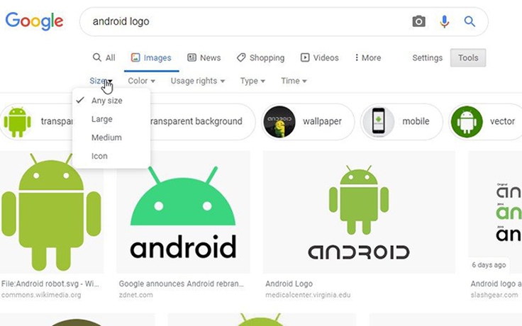 Google Images lặng lẽ xóa một số bộ lọc tìm kiếm