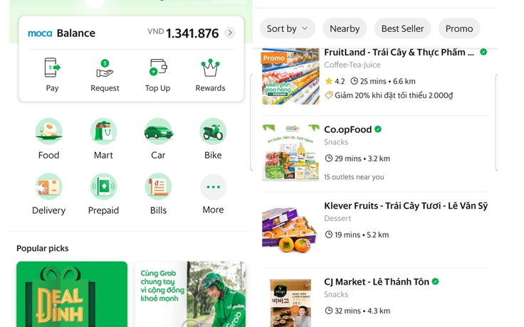 Grab triển khai thử nghiệm đi siêu thị GrabMart