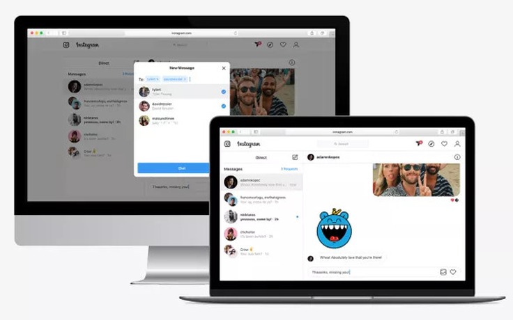 Instagram chính thức hỗ trợ tin nhắn trên web