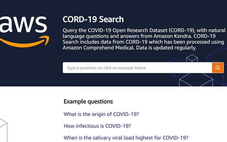 Amazon ra mắt tính năng tìm kiếm Covid-19 dựa trên máy học